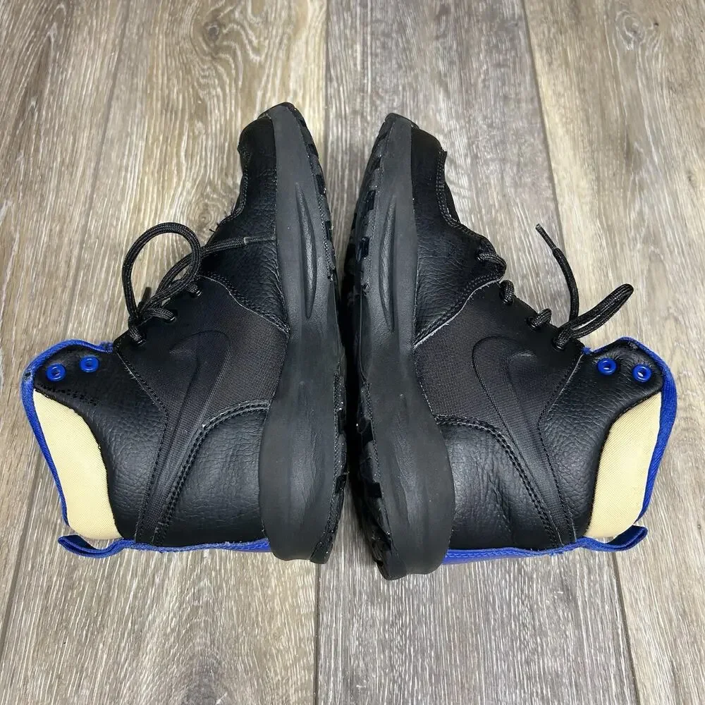 Nike Manoa LTR Boots Black Leather Blue Tan Youth US Size 3Y BQ5373-003 Shoes